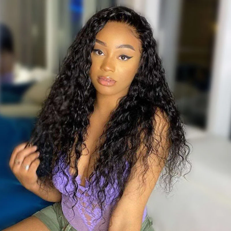 Combo Sale Water Wave 13x4 Frontal Wig and 8" Bob Wig Human Hair