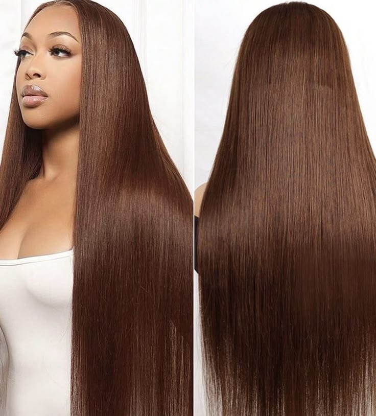 Hot Combo | 13x4 Full frontal Glueless Brown Color Straight Wig + 5x5 Full frontal Glueless Water Wave