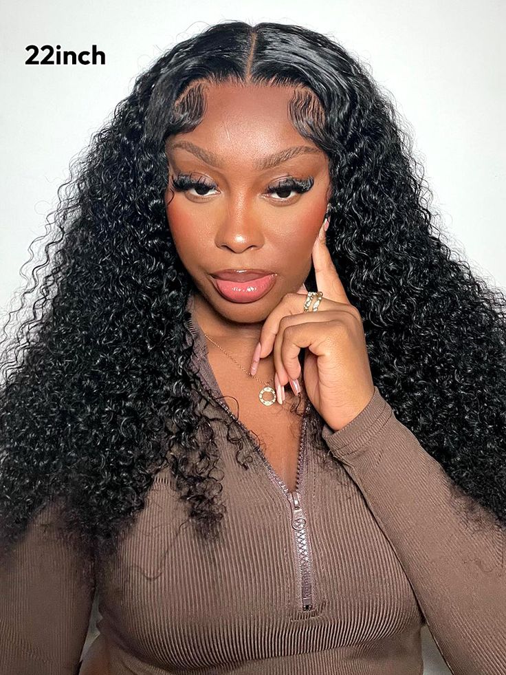 Emma Glueless Double Drawn Curly 13x4 Full Frontal Wig Human Hair SDD Curly Wig Pre Plucked