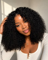 Emma Glueless Double Drawn Curly 13x4 Full Frontal Wig Human Hair SDD Curly Wig Pre Plucked