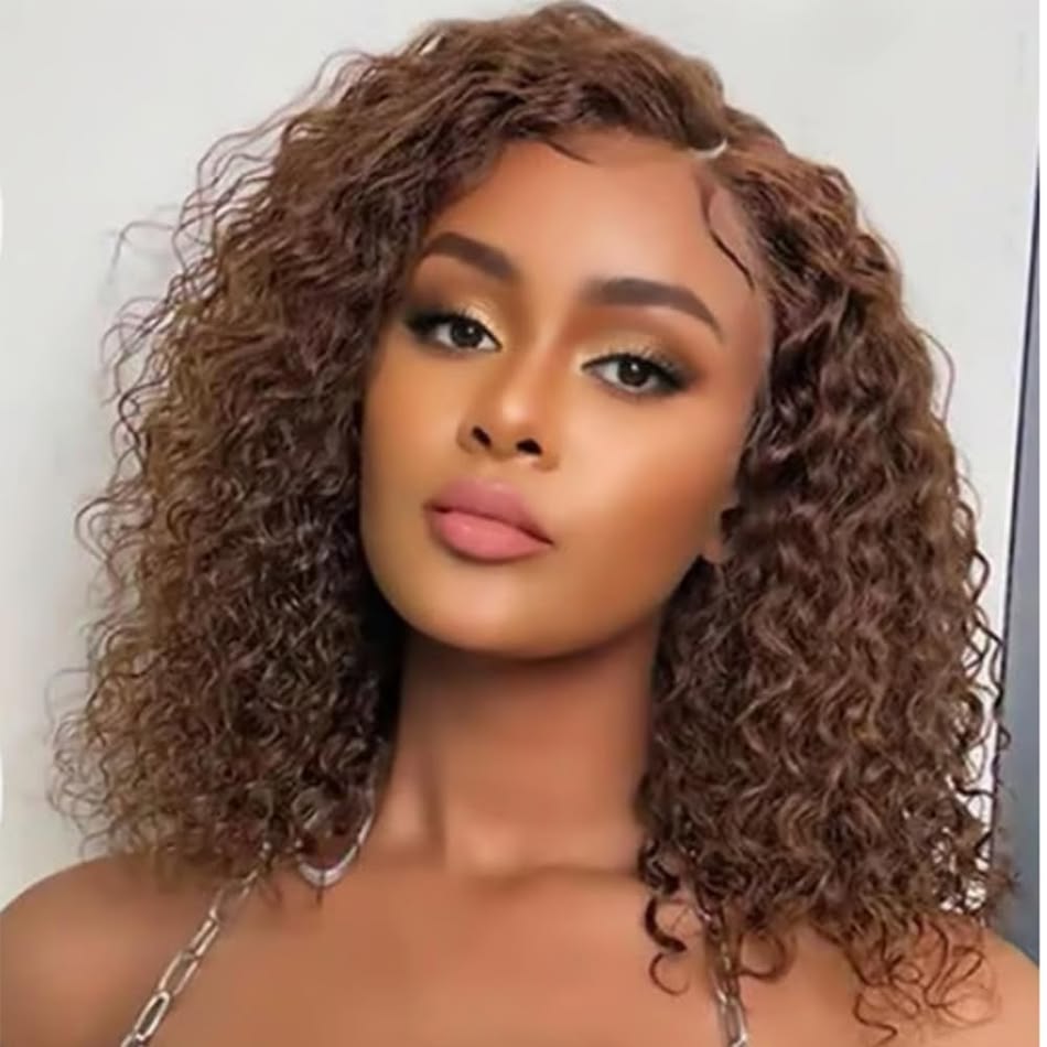 Emma Glueless 5x5 Jerry Curly Bob Wig 100% Human Hair