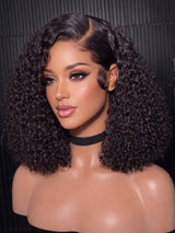 Emma Glueless 4x4 Jerry Curly Bob Wig 100% Human Hair
