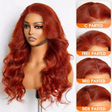 EMMA Glueless 13x4 Closure  Lace Loose Body Wave 100% Human Hair Wig