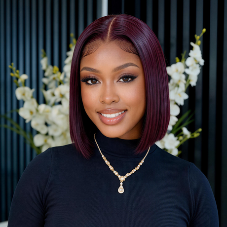 Emma Guleless Bone Straight Vietnam 13x4 SDD Hair 99J Color Wig