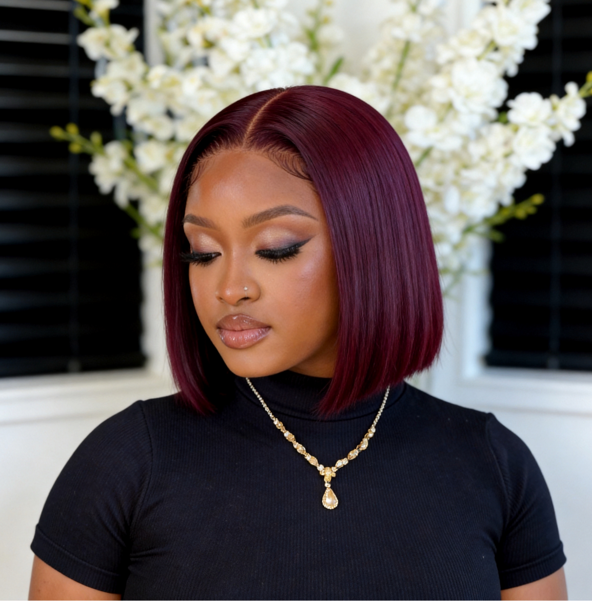 Emma Guleless Bone Straight Vietnam 13x4 SDD Hair 99J Color Wig