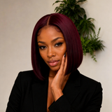 Emma Guleless Bone Straight Vietnam 13x4 SDD Hair 99J Color Wig