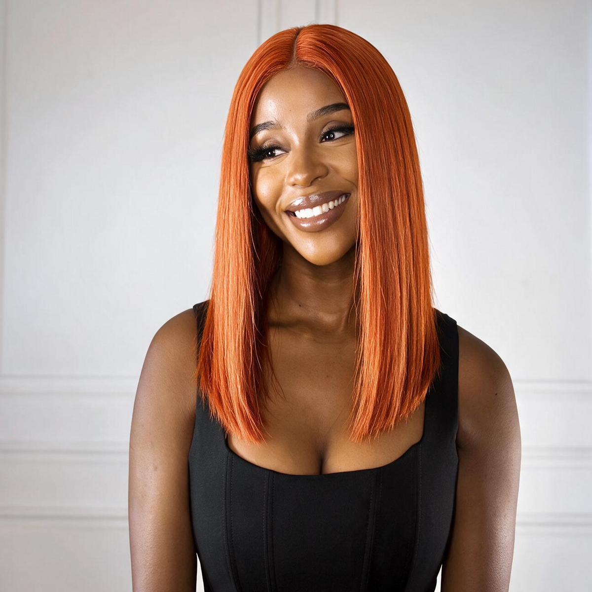 Emma  Glueless  4x4 Lace Full Frontal Human Hair Wig 350# Color