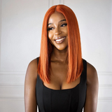 Emma  Glueless  4x4 Lace Full Frontal Human Hair Wig 350# Color