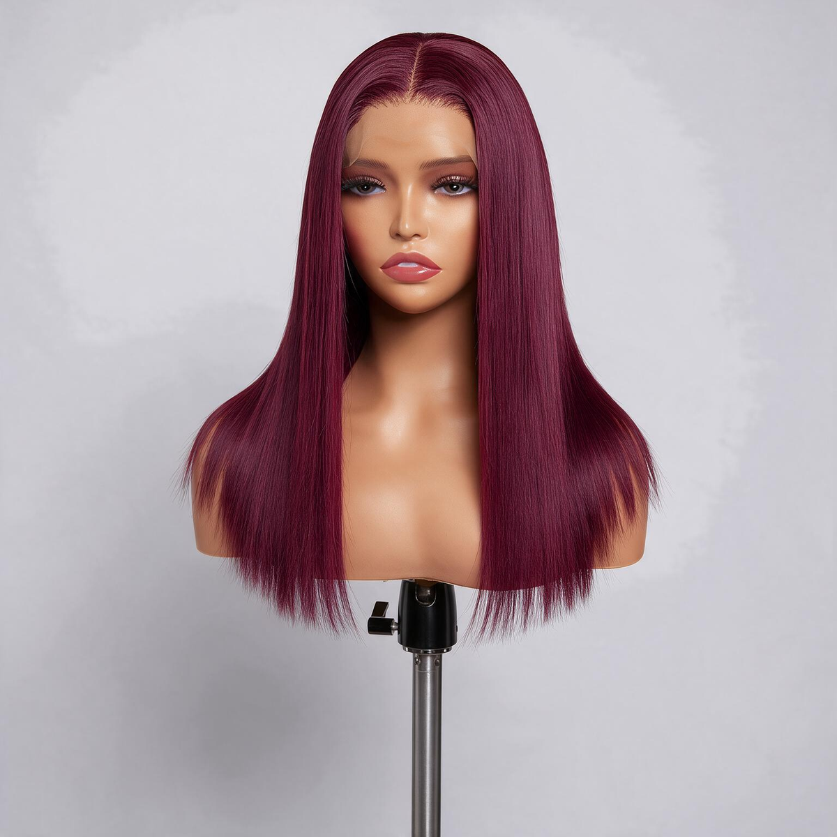 Emma  Glueless Double Drawn 4x4 Lace Full Frontal Human Hair Wig 99J Color