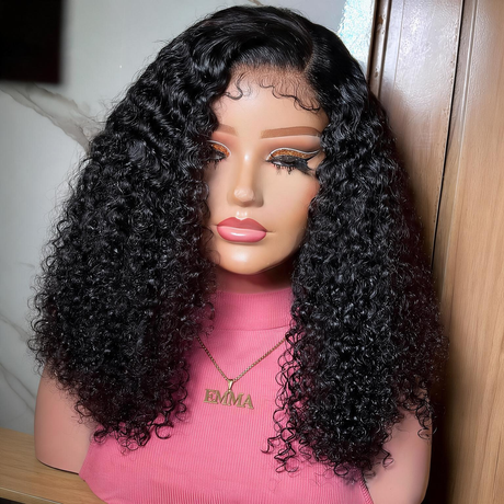Emma Glueless Double Drawn Curly 13x4 Full Frontal Wig Human Hair SDD Curly Wig Pre Plucked
