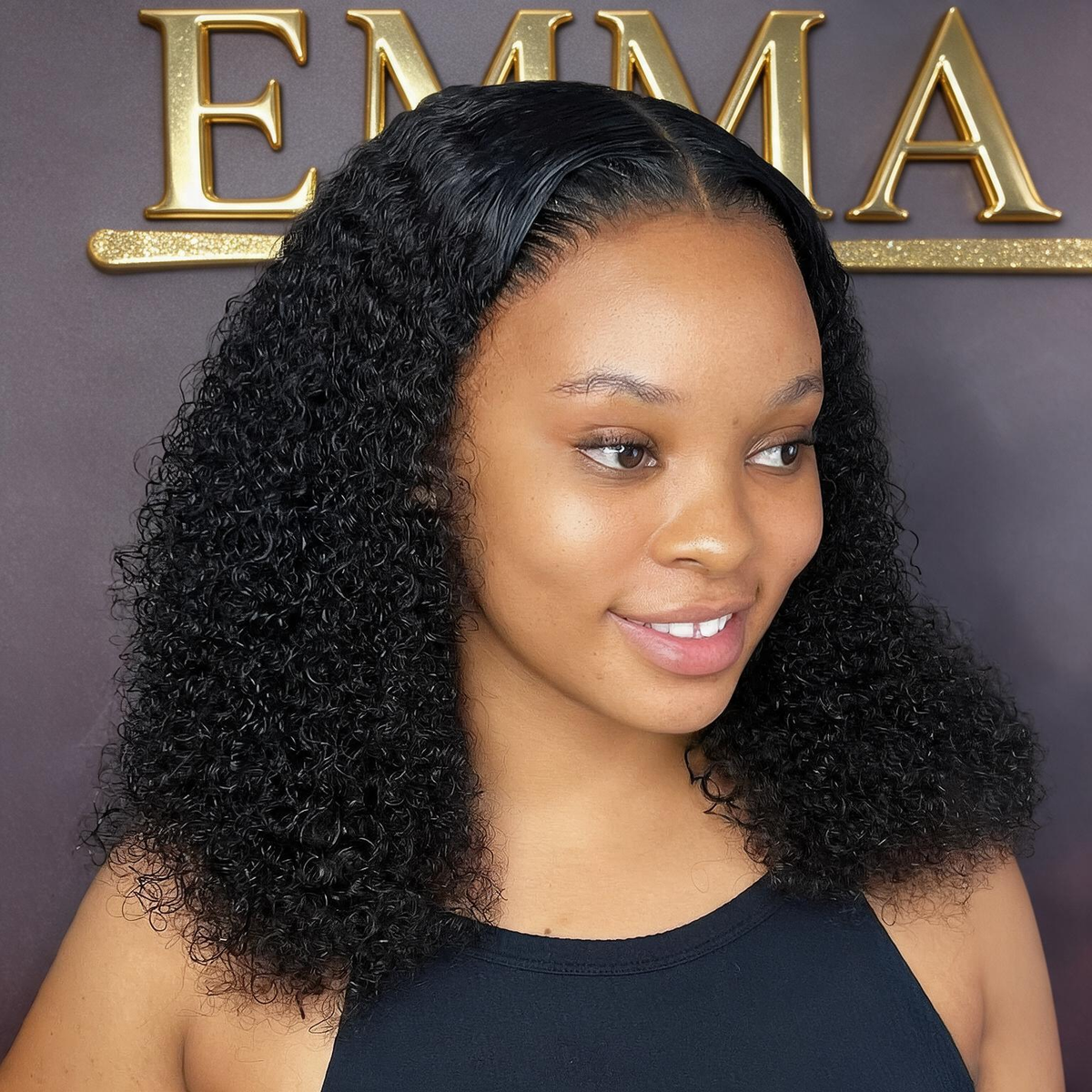 Emma Glueless Double Drawn Curly 13x4 Full Frontal Wig Human Hair SDD Curly Wig Pre Plucked
