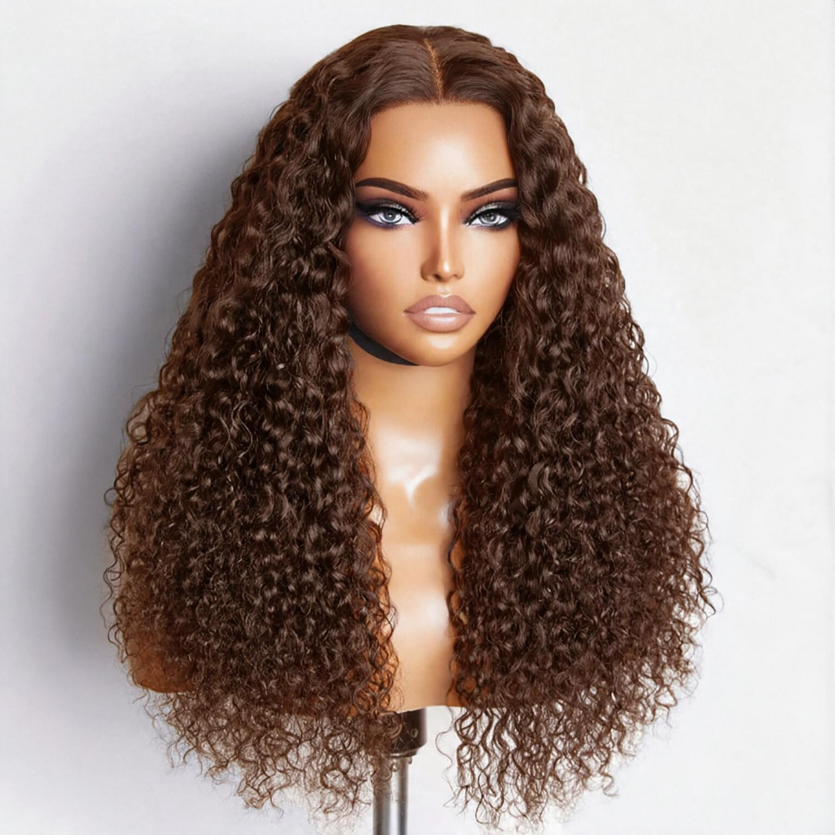 Hot Combo | 13x4 Lace Closure Brown Color Water Wave Wig+ 13x4 Full Frontal Straight Bob Wig