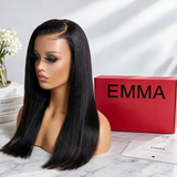 220% Density Luxury Custom 5X5 Straight Lace Closure Wig Double Drawn Virgin Human Hair HD Transparent Lace Wigs