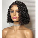 Emma Black Color Short Bob 13x4 Frontal Bob Wig Pre Plucked 100% Human Hair