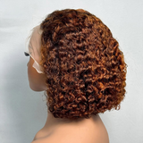 Emma Glueless 220% Density Bob 13x4 Lace Closure 10 Inch Double Drawn Brown Color Human Hair