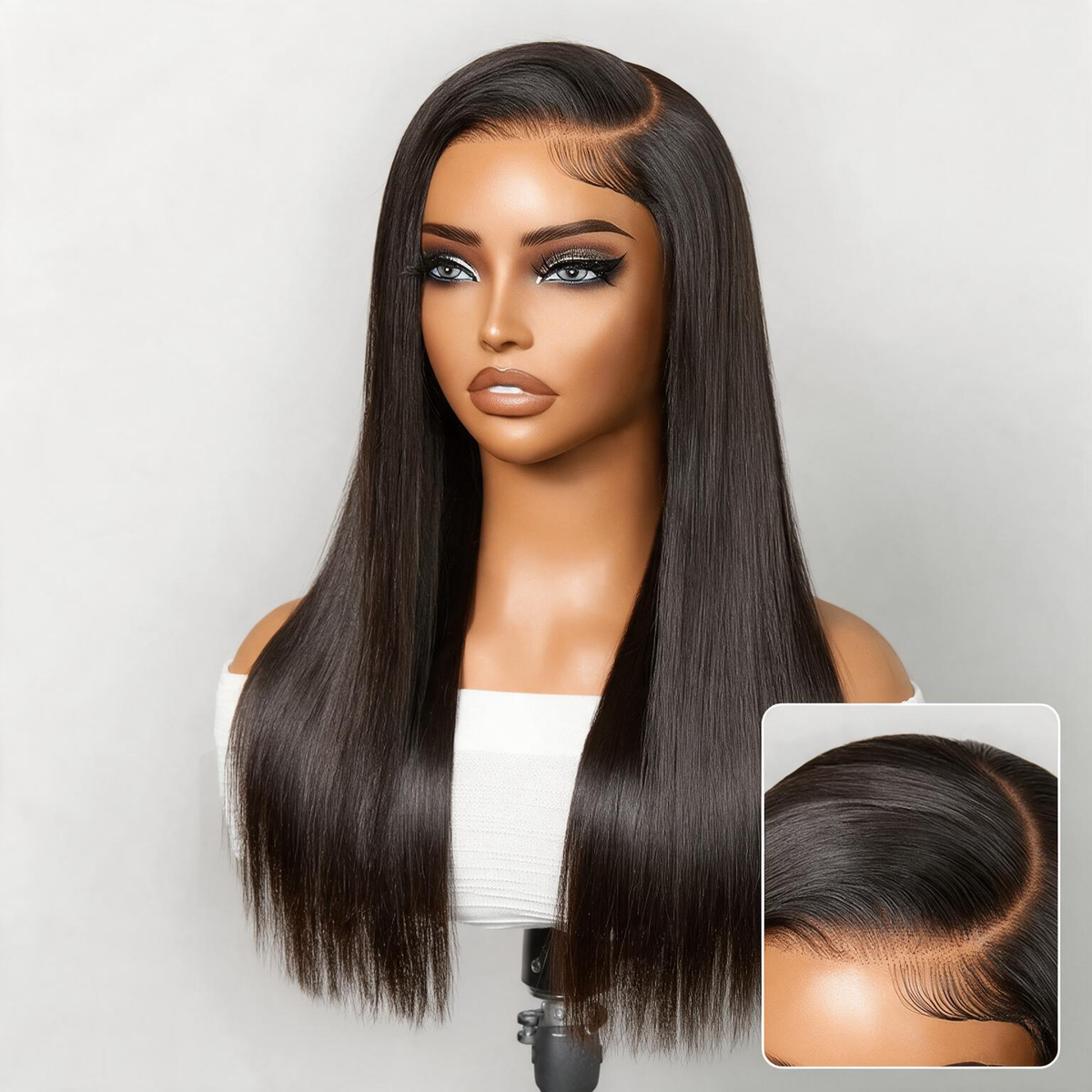 220% Density Luxury Custom 5X5 Straight Lace Closure Wig Double Drawn Virgin Human Hair HD Transparent Lace Wigs