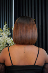 Emma Guleless Bone Straight Vietnam 5x5 SDD Hair Ombre Brown T1B/4 Color Wig