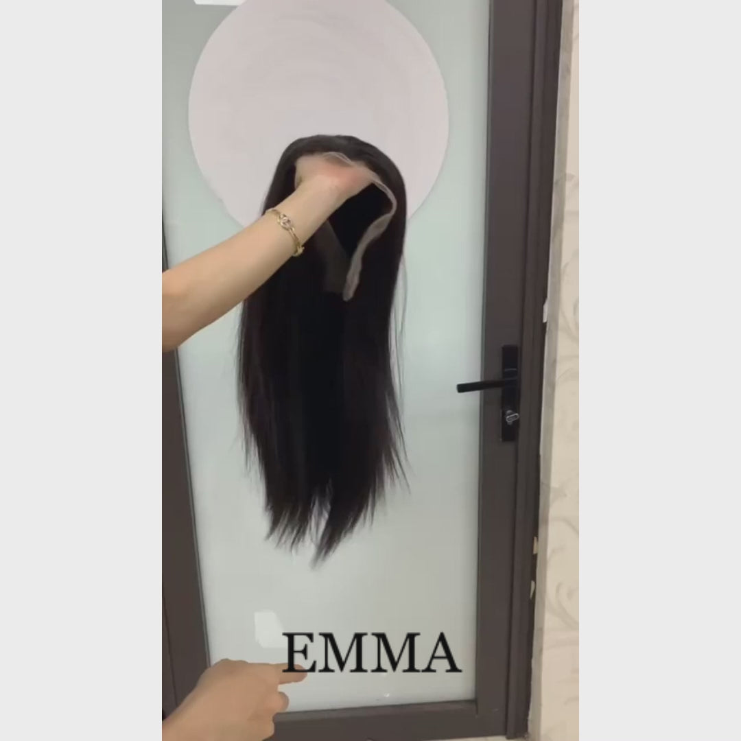 Emma 13x6 Lace Frontal Glueless Wig Pre Plucked Silky Straight Human Hair