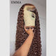 Emma 13x4 Lace Frontal Wig Pre Plucked 5x5 Lace Closure Wig Brown Color  Water Wave Human Hair