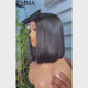 Emma Glueless 220% Density Bob 4x4 Lace Closure 12 Inch Double Drawn Black Color Human Hair