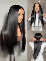EMMA Comfort Wig 250% Density Straight with Glueless 4x4 Closure Lace Wig Virgin Human Hair