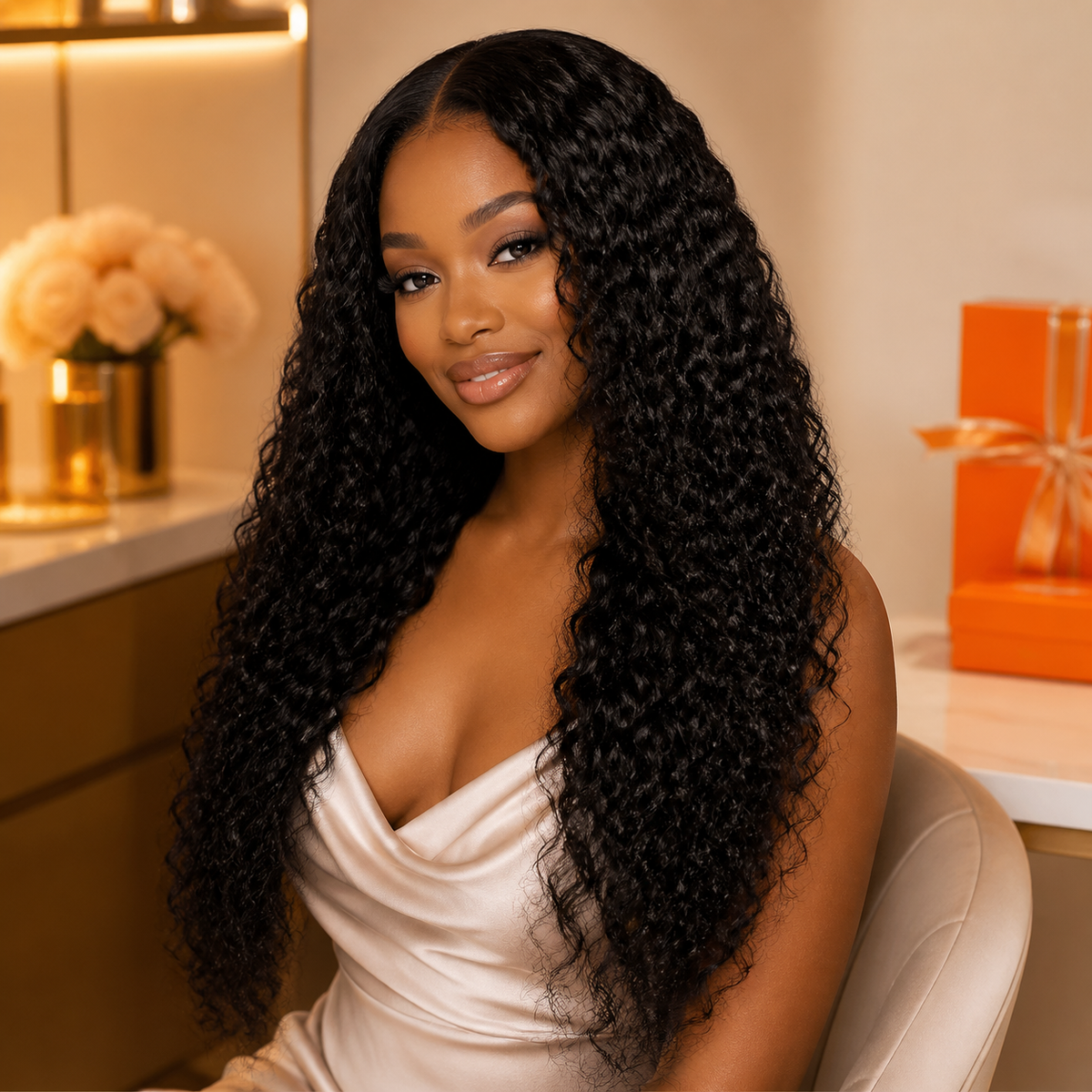 Emma Wet and Wavy 13x4 Lace Frontal Wig Water Wave Glueless 5x5 Wig Virgin Human Hair
