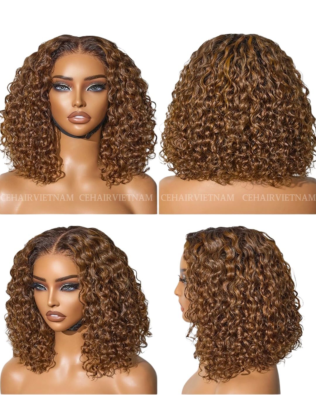 Emma Glueless 4x4 Water Wave Bob Wig 100% Human Hair