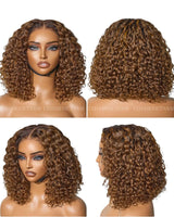 Emma Glueless 4x4 Water Wave Bob Wig 100% Human Hair