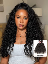 Upgraded Brazilian Hair | 3pcs  Water Wave 100% Virgin Human Hair Bundles