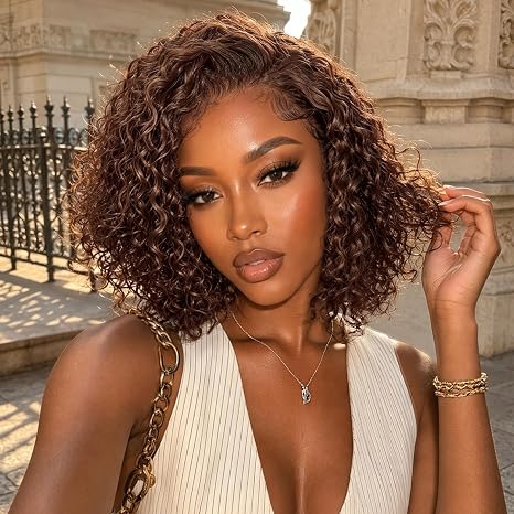 Emma Glueless 5x5 Water Wave Bob Wig 100% Human Hair